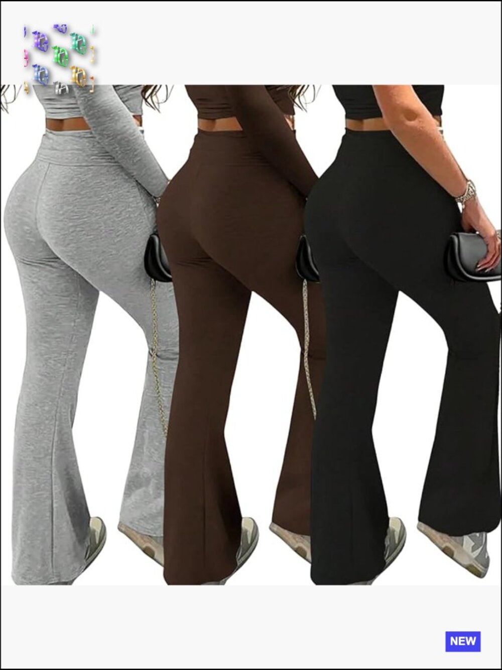 3 Piece Plus Size Flare Leggings High Waisted Yoga Pants Bootcut Lounge Set